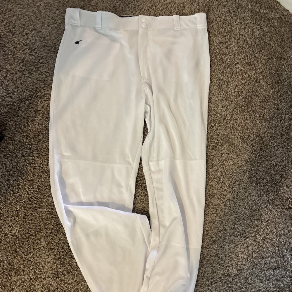 Easton MOJO Baseball Pants Full Length Semi-Relaxed Fit Adult, X-Large, White